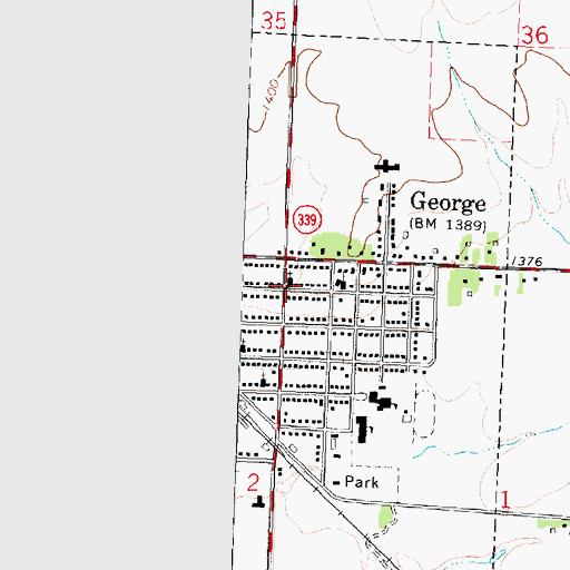 Topographic Map of Ebenezer Presbyterian Church, IA
