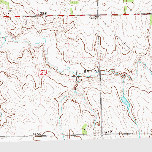 Topographic Map of Lake Pahoja, IA