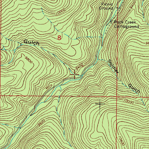 Topographic Map of Deer Gulch, CO