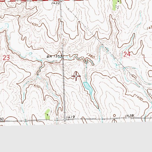 Topographic Map of Lake Pahoja Recreation Area, IA