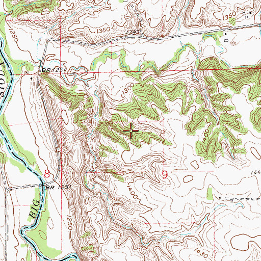 Topographic Map of Big Sioux River Wildlife Area - Nelson Tract, IA