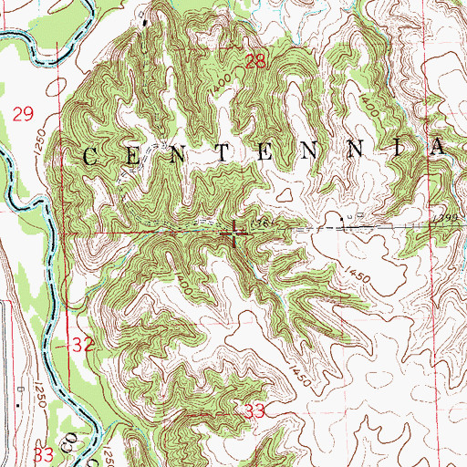 Topographic Map of Big Sioux River Wildlife Area - Olson Tract, IA