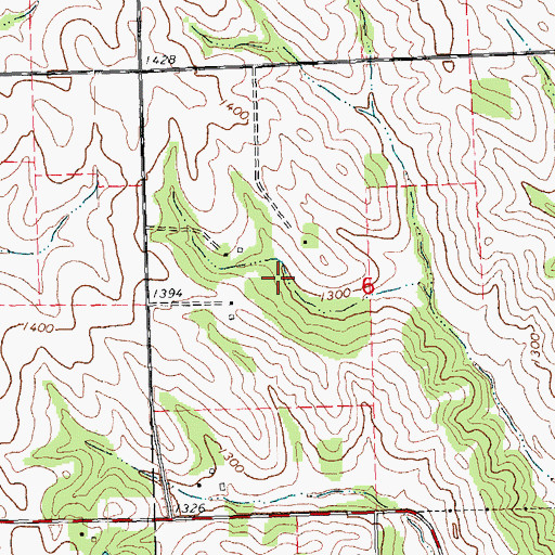 Topographic Map of Hillview Recreation Area, IA