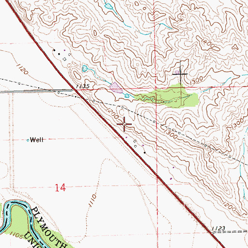 Topographic Map of Malton Post Office (historical), IA