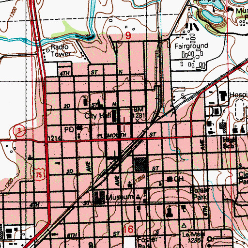 Topographic Map of Erdmann Trailer Court, IA