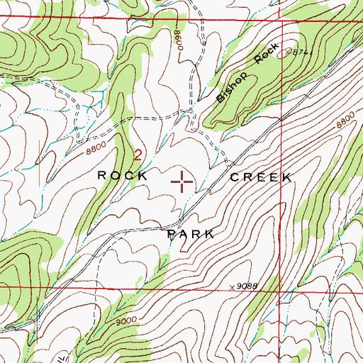 Topographic Map of Rock Creek Park, CO