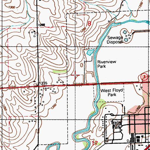 Topographic Map of Parkview Terrace, IA