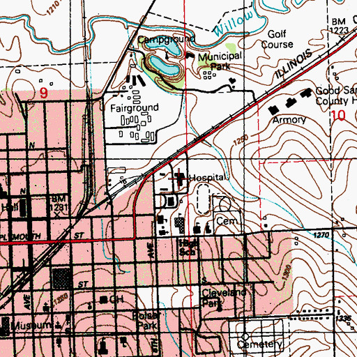Topographic Map of Northwest Surgery Center, IA
