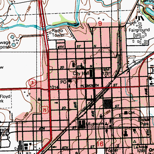 Topographic Map of Walton Dental Health Center, IA
