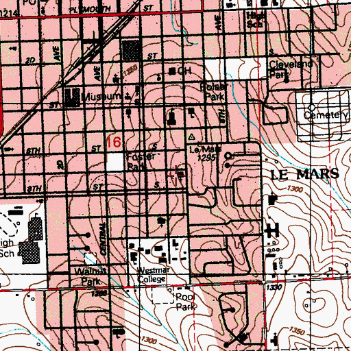 Topographic Map of Calvin Christian Reformed Church, IA