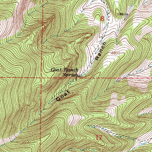 Topographic Map of Goat Ranch Spring, CO