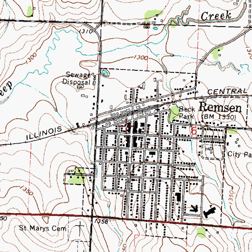 Topographic Map of Medical Associates, IA