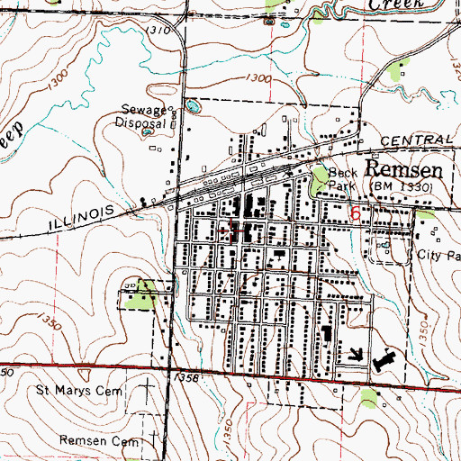 Topographic Map of Remsen Dental Center, IA