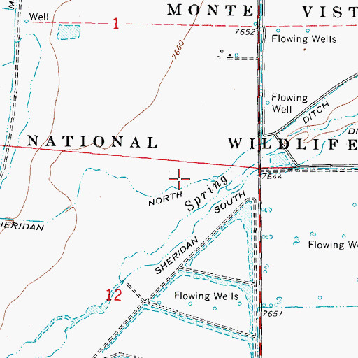 Topographic Map of Sheridan North Ditch, CO