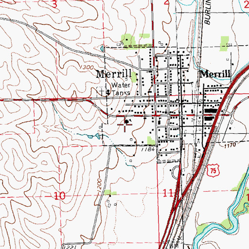Topographic Map of Kissinger Elementary School, IA