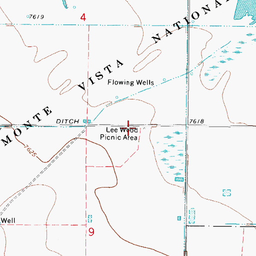 Topographic Map of Lee Wood Picnic Area, CO