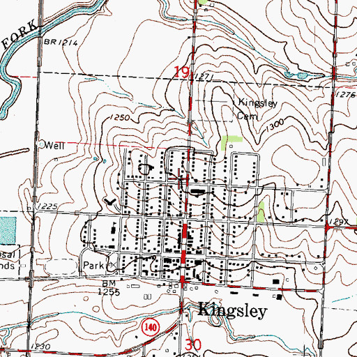 Topographic Map of First Lutheran Church, IA
