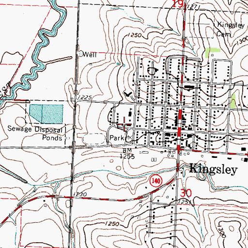 Topographic Map of Saint Michaels Church, IA