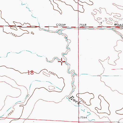 Topographic Map of Cat Creek, CO