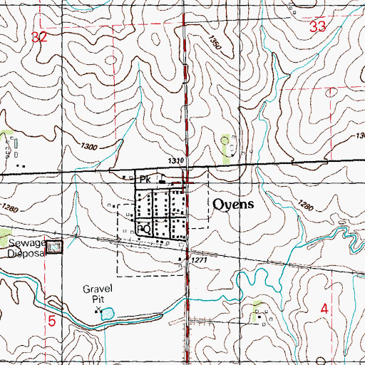 Topographic Map of Saint Catherine Church, IA