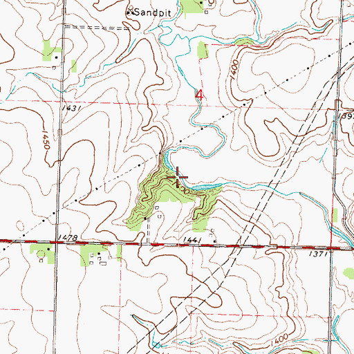 Topographic Map of Rahbusch Tract, IA
