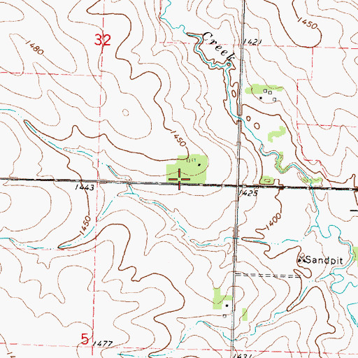 Topographic Map of Covey Church Park, IA