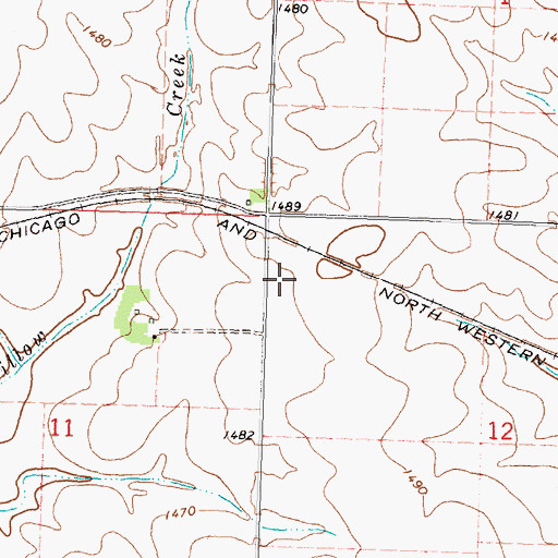 Topographic Map of Flinders Area, IA