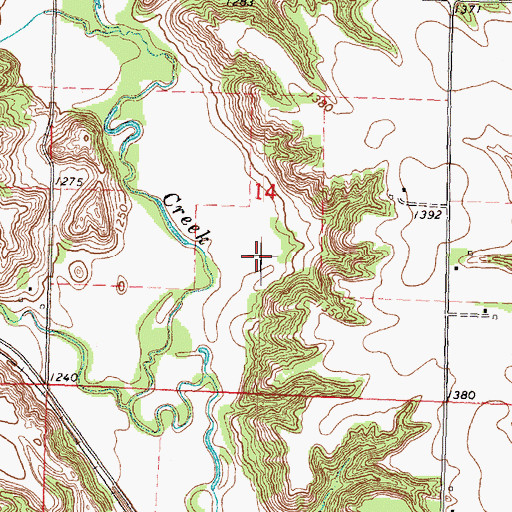 Topographic Map of Waterman Prairie Wildlife Management Area, IA