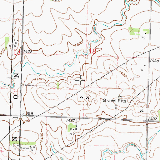 Topographic Map of Romano Post Office (historical), IA
