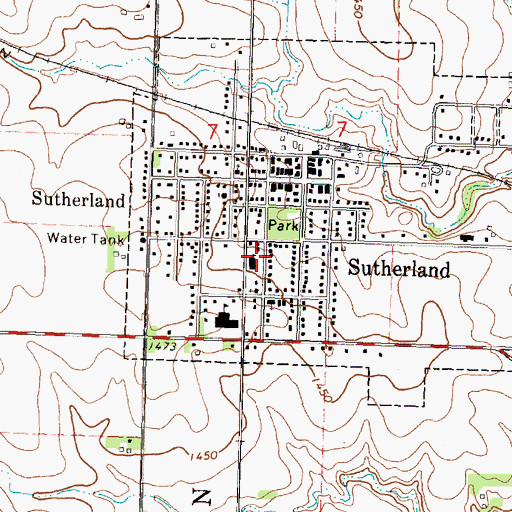 Topographic Map of Wurth Chiropractic Clinic, IA