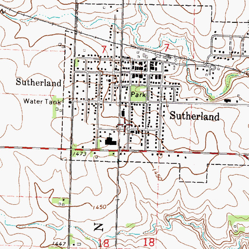 Topographic Map of Sacred Heart Catholic Church, IA