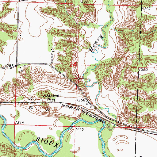 Topographic Map of Fred Fieldman Grave, IA