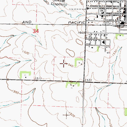 Topographic Map of Sanborn Golf and Country Club, IA