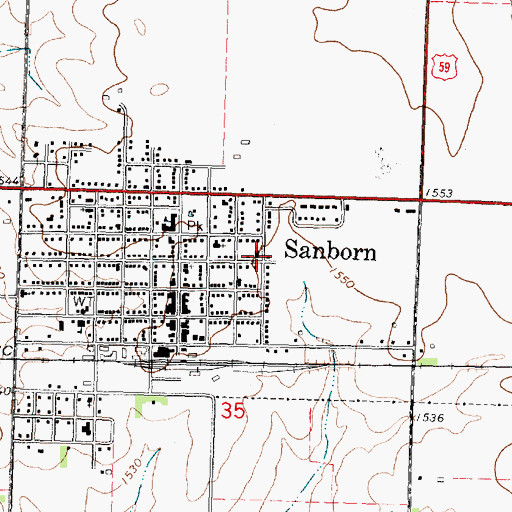 Topographic Map of Saint Cecilia Catholic Church, IA