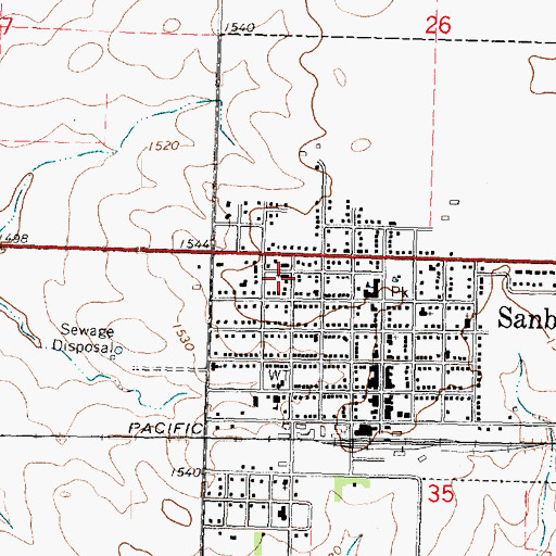 Topographic Map of First Reformed Church, IA