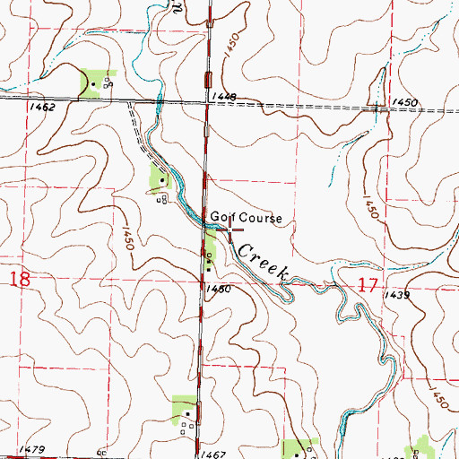 Topographic Map of Meadowbrook Golf and Country Club, IA