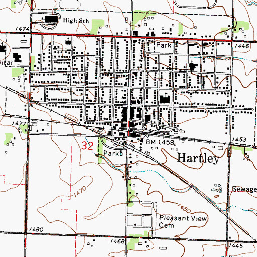 Topographic Map of Terra International Incorporated Elevator, IA
