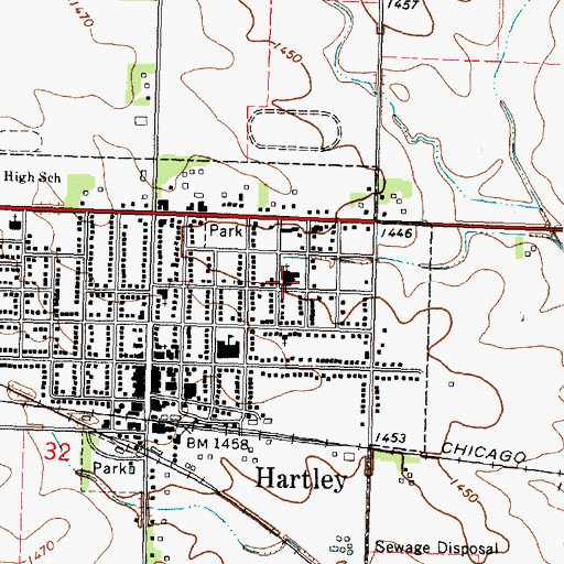 Topographic Map of Trinity United Church of Christ, IA