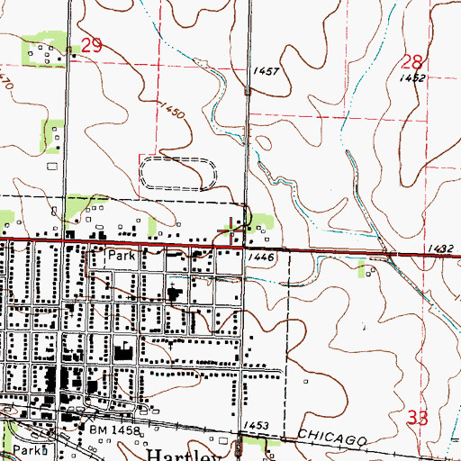 Topographic Map of United Methodist Church, IA