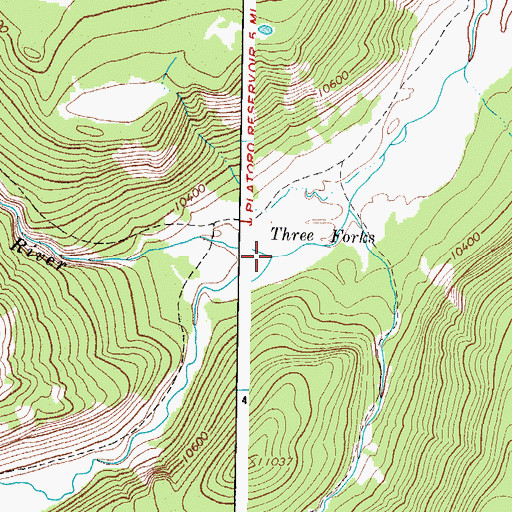 Topographic Map of North Fork Conejos River, CO