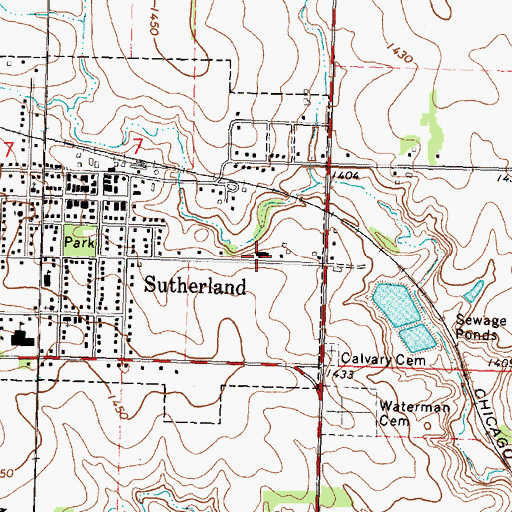 Topographic Map of Millies Rest Home, IA