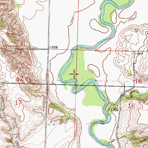 Topographic Map of Soo River Access, IA