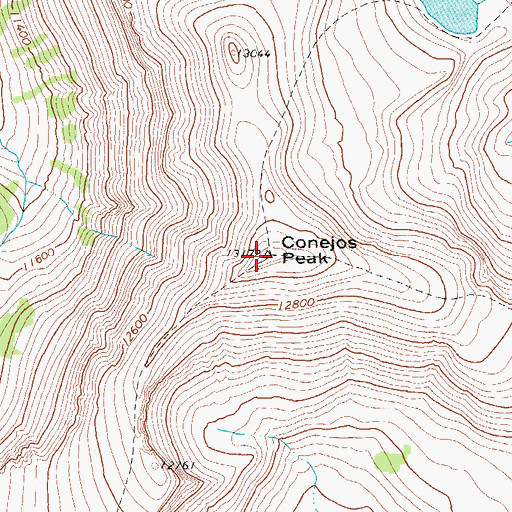 Topographic Map of Conejos Peak, CO
