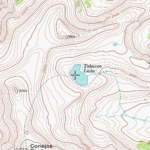 Topographic Map of Tobacco Lake, CO