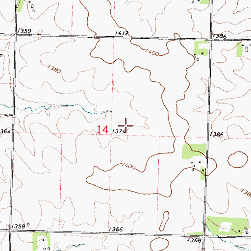 Topographic Map of Rock Township Cemetery, IA