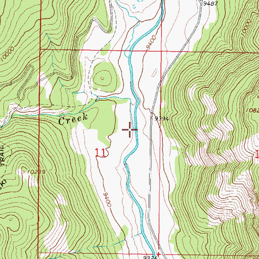 Topographic Map of Saddle Creek, CO