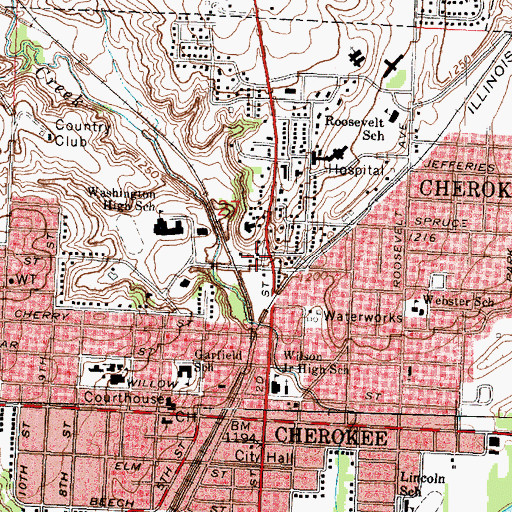 Topographic Map of Family Vision Clinic, IA