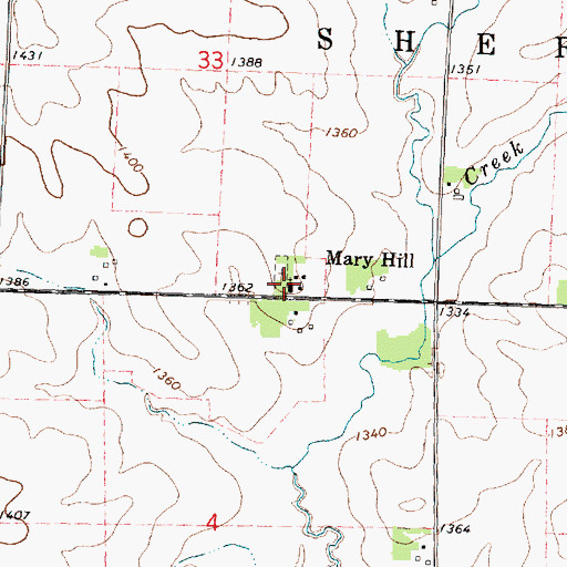 Topographic Map of Maryhill Visitation Church, IA
