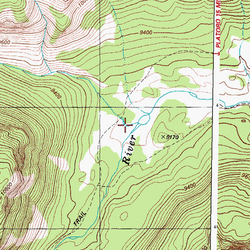 Topographic Map of Hansen Creek, CO