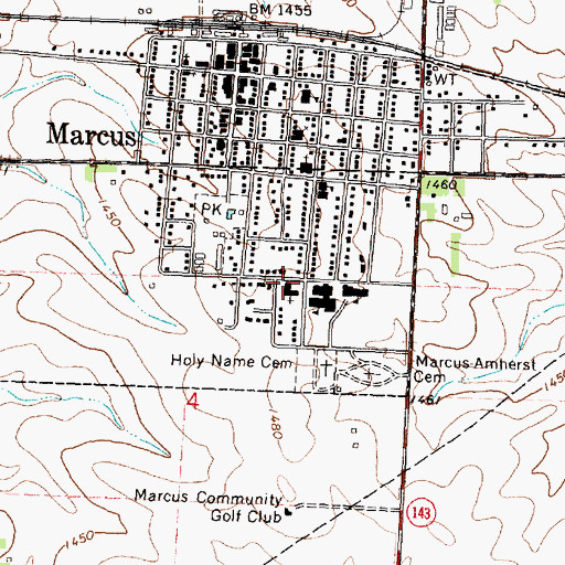 Topographic Map of Grace United Methodist Church, IA